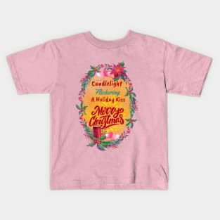 Christmas Holiday Glow: Candlelight Kiss Kids T-Shirt